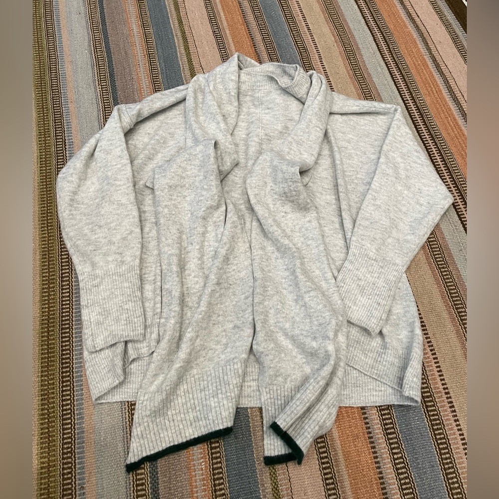 CeCe Grey Silver Sweater with Detachable Sweater